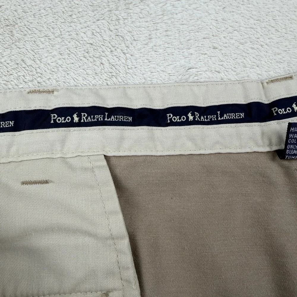 Polo Ralph Lauren Andrew Pants 42x32 Dbl‎ Pleated Chino Classic Fit Baggy Preppy